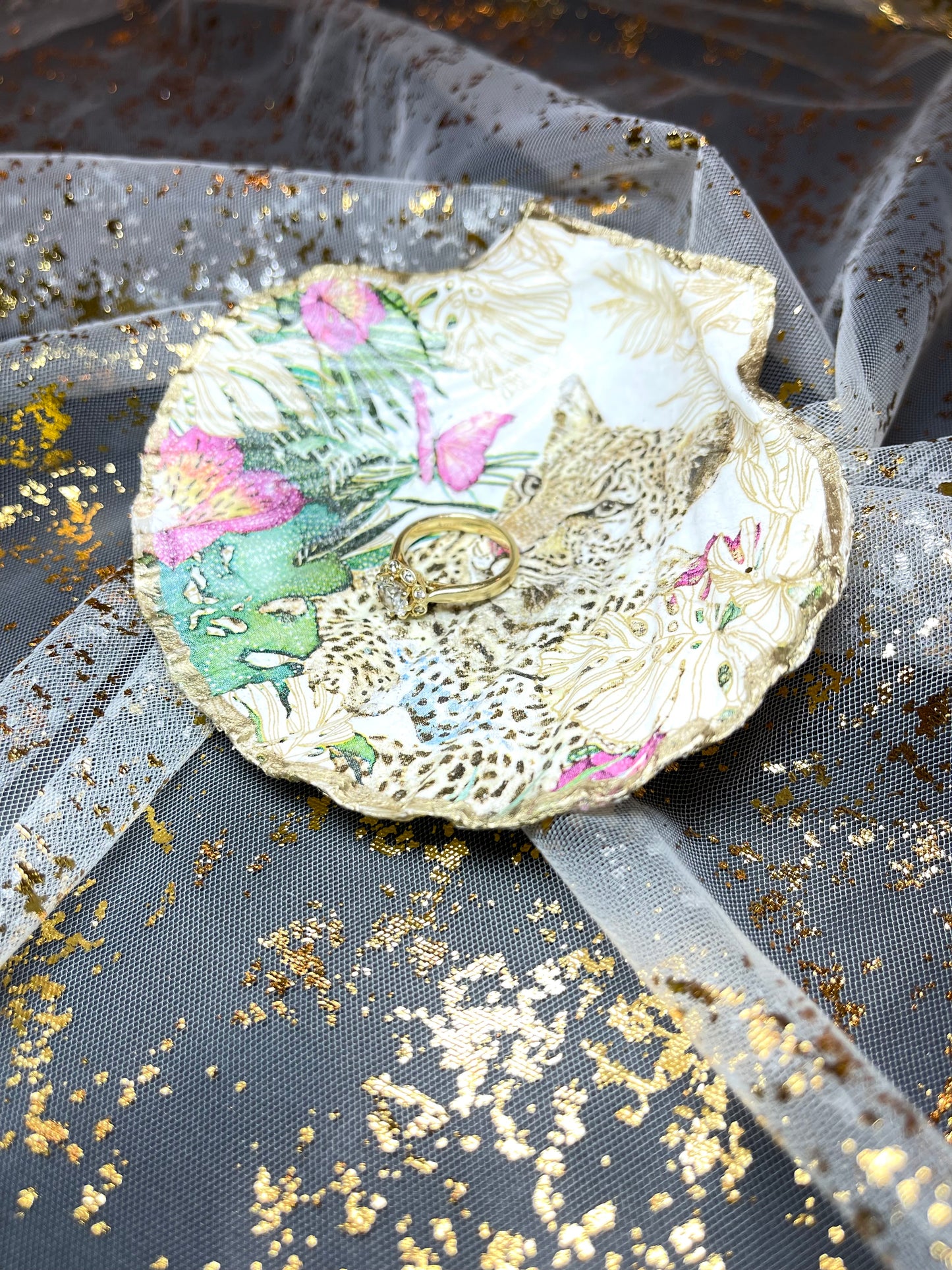 Leopard Scallop Ring Dish