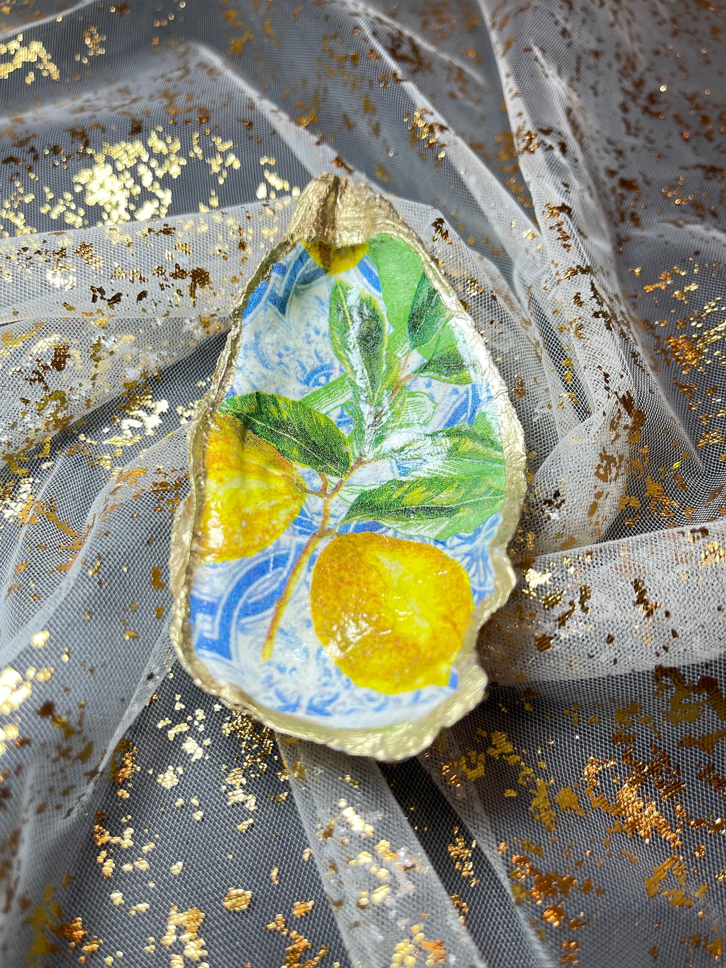 Lemon Oyster Ring Dish