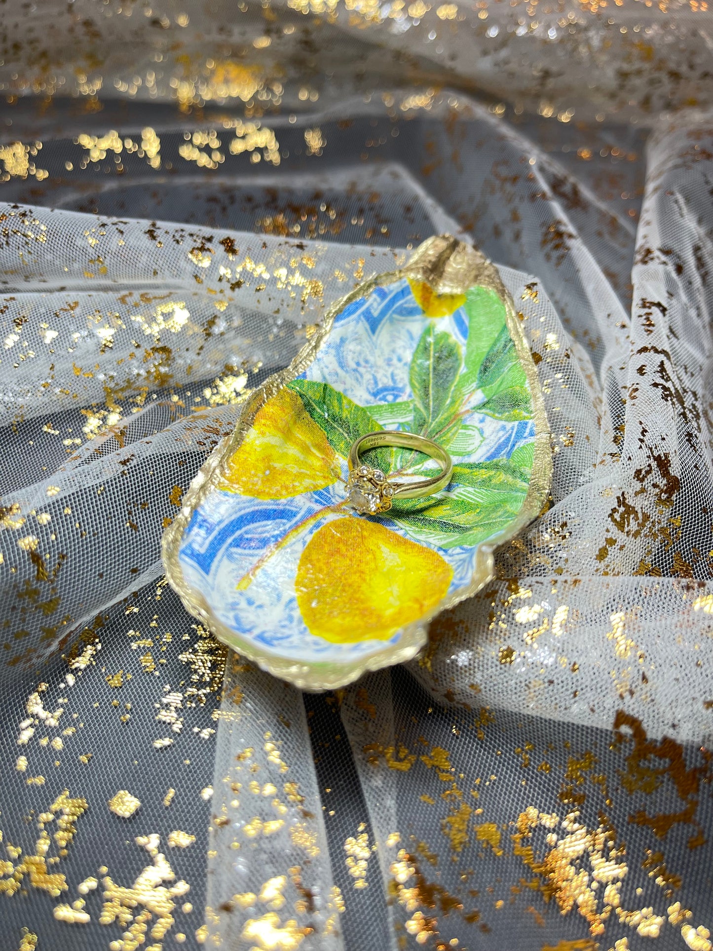 Lemon Oyster Ring Dish