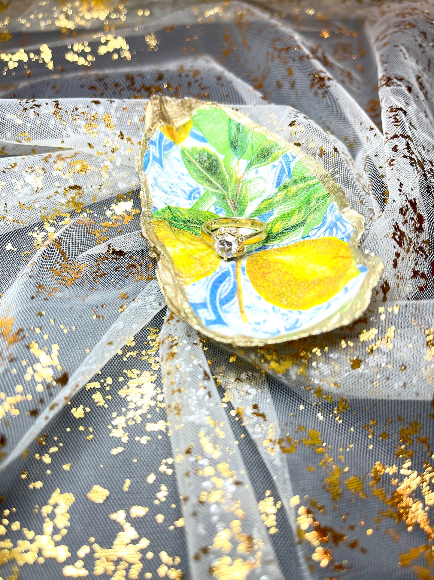 Lemon Oyster Ring Dish