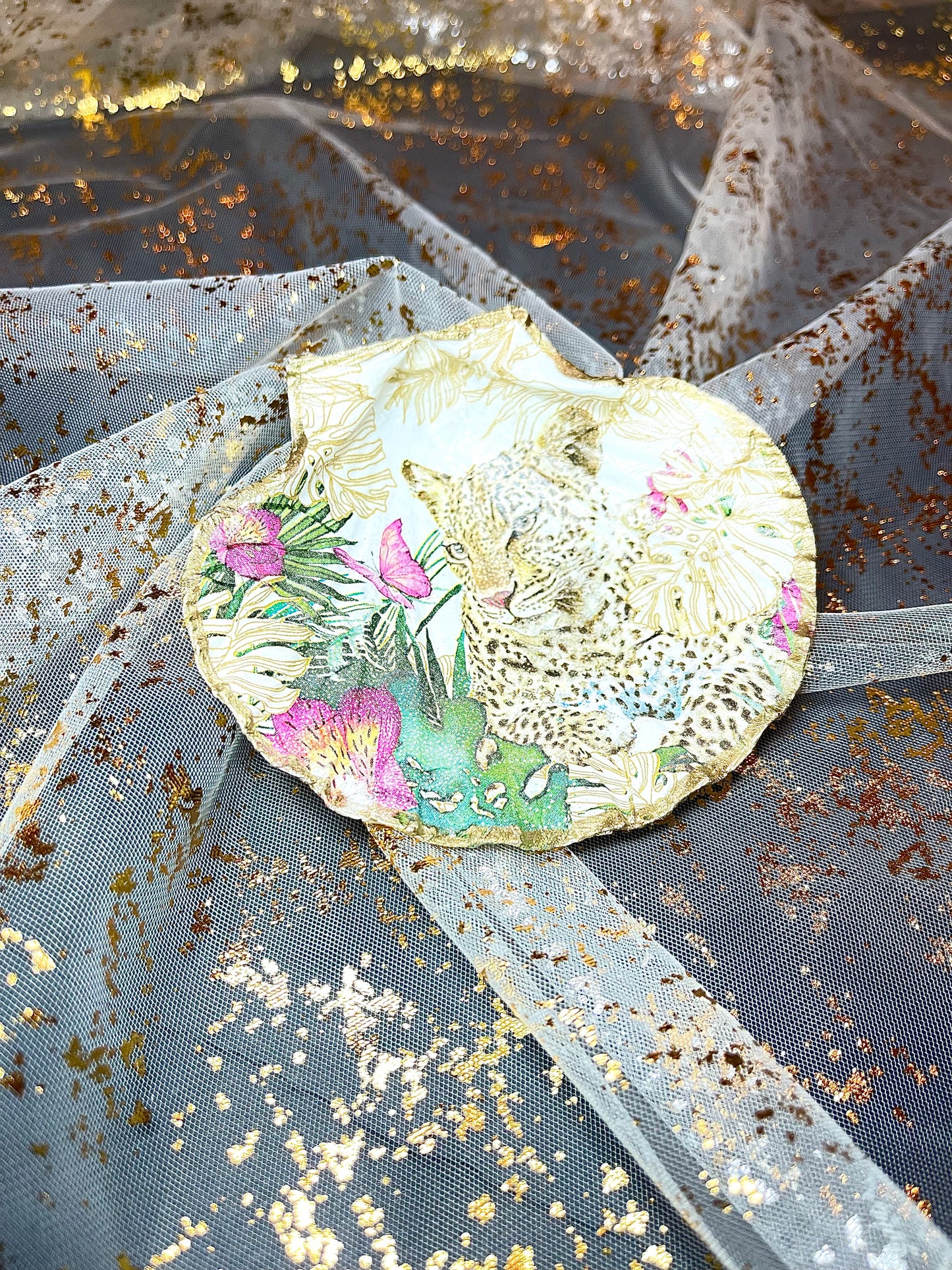 Leopard Scallop Ring Dish