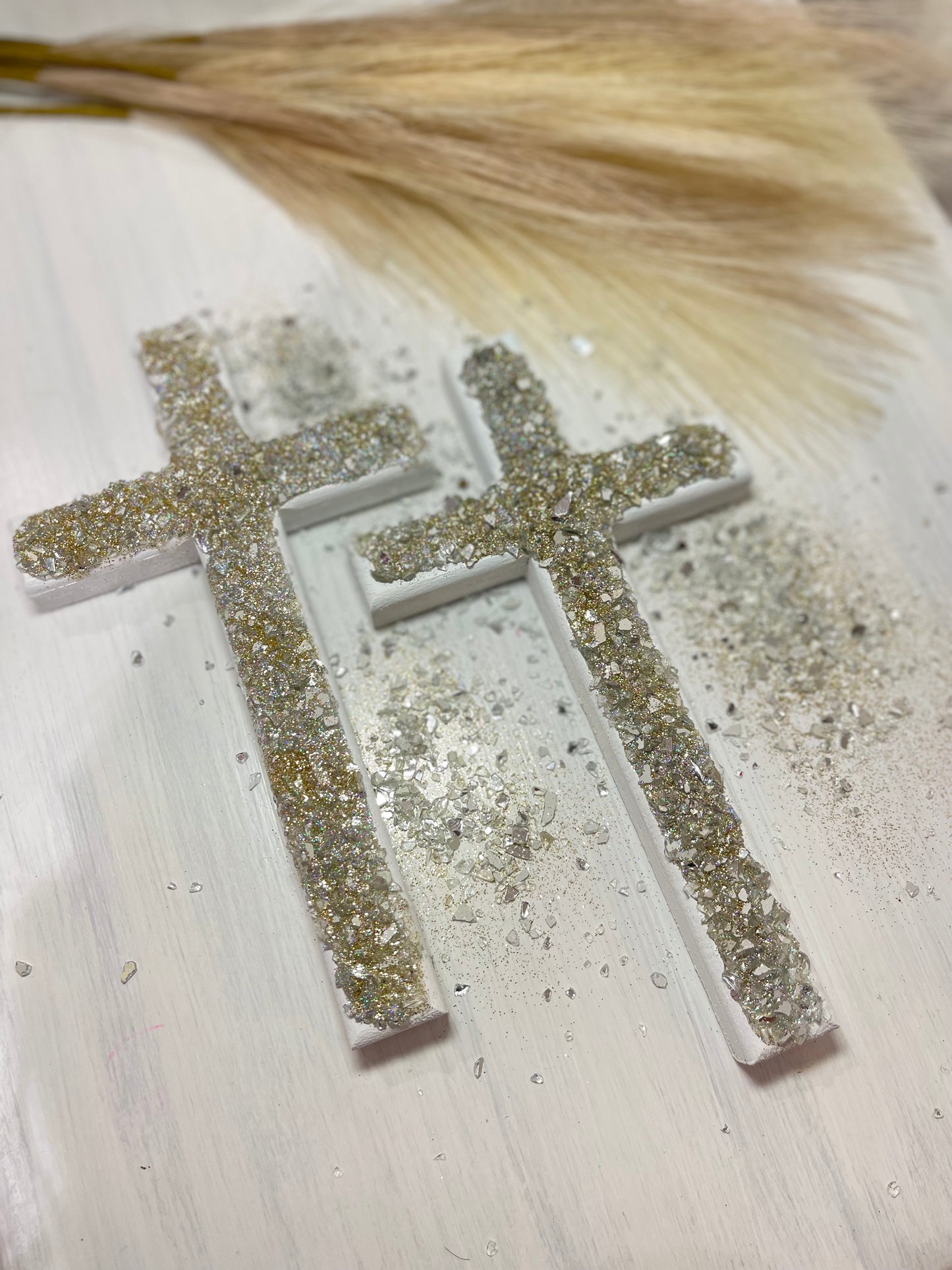 Embellished Glitter Cross