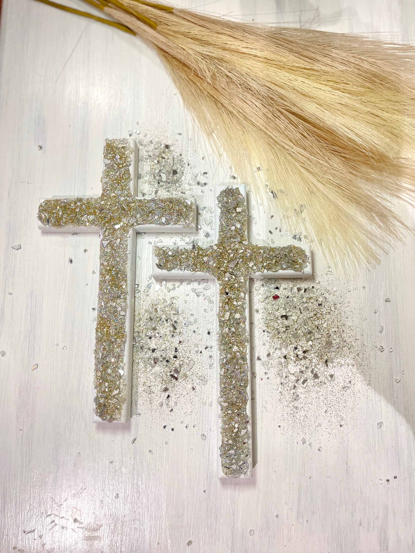 Embellished Glitter Cross