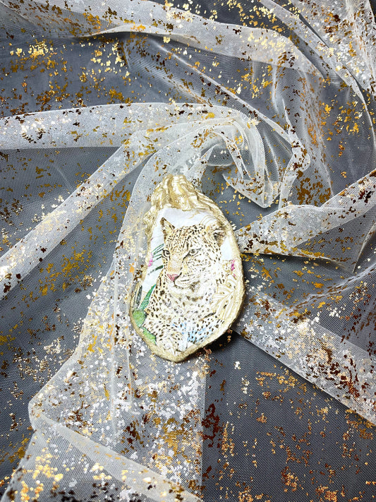 Leopard Oyster Ring Dish